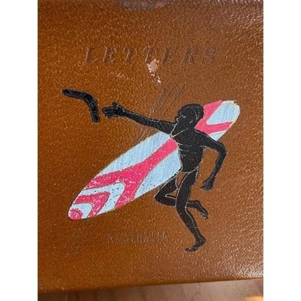 Chesterfield Australia Genuine Kangaroo Leather Letter Holder Vintage MidCentury